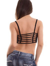 &quot;Pack Of 2&quot; Stripes Cut Out Strap Back Cage Bra