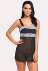 Mesh and Lace Women&#39;s Babydoll
