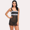 Mesh and Lace Women&#39;s Babydoll