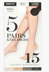 5 Matt knee highs 15 denier appearance Lycra ATMOSPHERE pack of 4