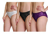 Women&#39;s Low Waist Lace Panty Trio - Pack of 3