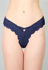 Blue Lace Design Women&#39;s Thongs ( Pack of 1 )