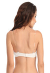 Classic White Transparent Strap Bra