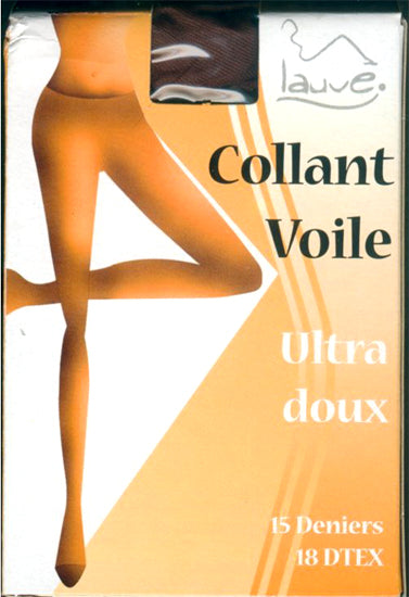 Lauve Collant Voile 18 Deniers Avec Gousset Sheer Tights