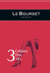 Le Bourget 3 collants fins 18 denier women pantyhose