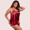 Plus Size Women&#39;s Silk Cami and Shorts Set