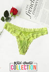 Neon Green Scalloped Lace Thong Panty(sold out)