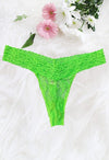 Snazzy Soft &amp; Flexible Neon Green Lace Thong(SOLD OUT)