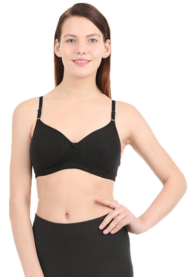 Black Non Wired Padded Bra