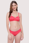 Non-Wired Cotton Push-Up Bra Panty for Women