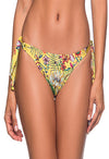 &quot;Yellow&quot; Floral Side Tie Bikini Bottom